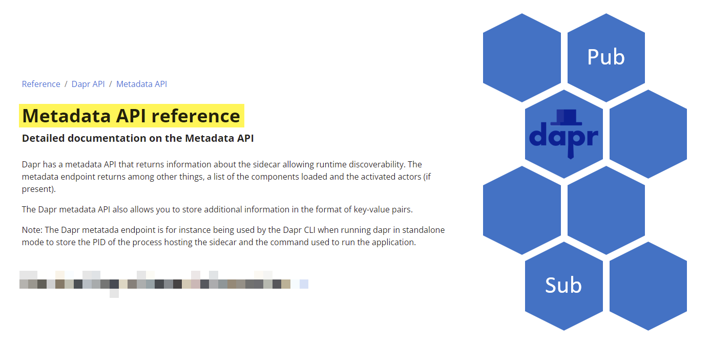 .NET 6 DAPR Microservices: Metadata